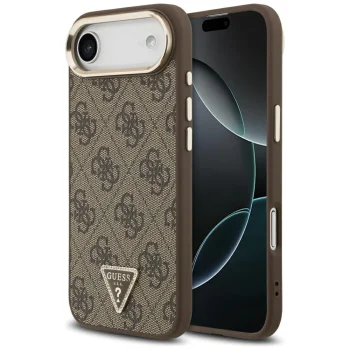 Guess 4G Triangle Logo MagSafe dėklas, skirtas iPhone Air, rudas