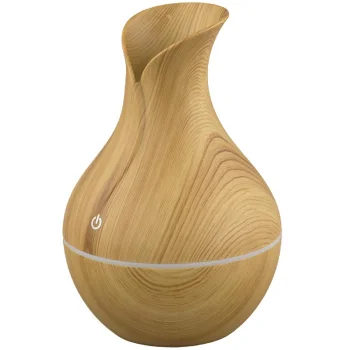 Ultrasonic Air Humidifier and Diffuser with LED Light, Brown