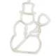 LED Christmas Window Decoration Snowman, 49 cm, 10 LED, with Suction Cup