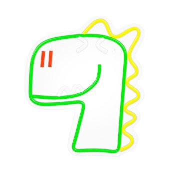 Dinosaur Neon Sign Forever Light JURASSIC DINO FLNJ02 USB LED Wall Light for Kids, green