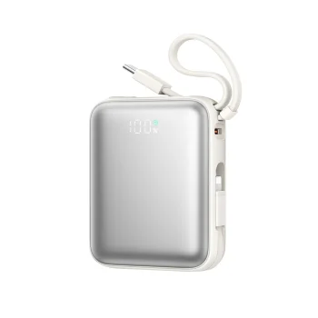 Išorinė baterija Joyroom JR-PBF27 10000mAh 22.5W su laidais, balta