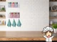 Hanging Metal Organizer / Shelf with Hooks, White