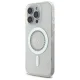 Guess IML Rhinestones MagSafe dėklas telefonui iPhone 16 Pro Max, baltas