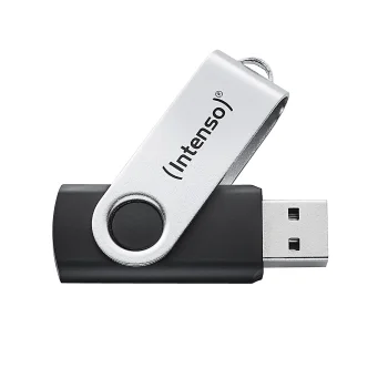 USB atmintinė Intenso Office Line 256 GB, USB 3.2 Gen 1, sidabrinė ir juoda
