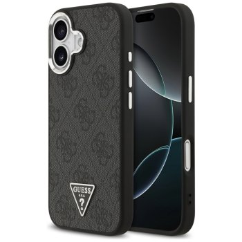 Guess dėklas iPhone 17 telefonui 4G PU Leather MagSafe, juodas