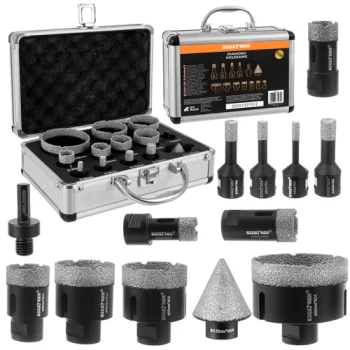 Bigstren Diamond Hole Saw Set for Stoneware and Concrete, 13 pcs.