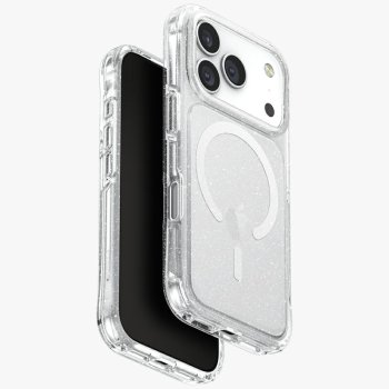 Uniq LifePro Xtreme Magclick dėklas telefonui iPhone 17 Pro, Clear Glitter