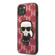 Karl Lagerfeld Monogram Ikonik Patch dėklas iPhone 13, raudonas