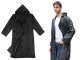 Waterproof Rain Poncho for Adults with Hood, Lightweight Packable Raincoat, Black