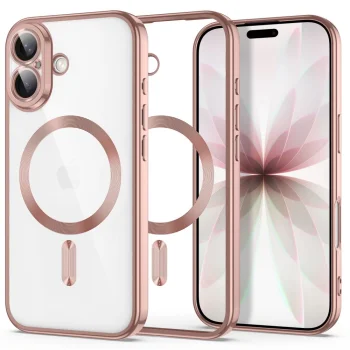 Tech-Protect MagFlex dėklas Apple iPhone 17 - Permatomas / Rožinis