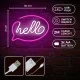 Forever Light LED neoninis ženklas HELLO, rožinis ir baltas