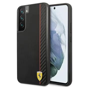 Ferrari On Track Carbon Stripe dėklas Galaxy S22+, juodas