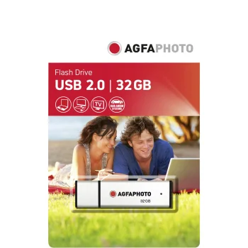 USB atmintinė AgfaPhoto 32 GB, USB 2.0, sidabrinė
