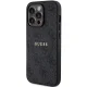 Guess 4G Collection Leather Metal Logo MagSafe Case for iPhone 15 Pro Max - Black