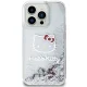 Hello Kitty Liquid Glitter Charms dėklas iPhone 14 Pro Max telefonui, sidabrinis