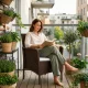 MultiGarden sodo fotelis su pagalvėle, rudas
