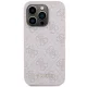 Apple iPhone 15 Pro 6.1\'\' Guess 4G Metal Gold Logo Case Cover, Pink