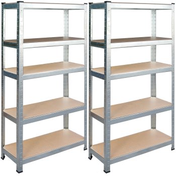 Metalinės sandėliavimo lentynos Humberg HR-812, 2 vnt., 180x90x40 cm