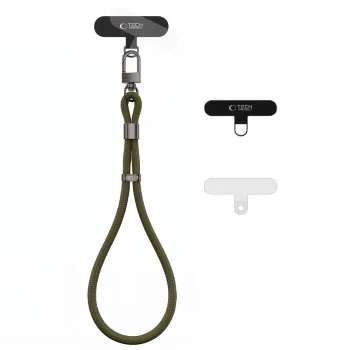 Telefono riešo dirželis Tech-Protect C11S Rope, tamsiai žalias