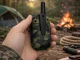 Racijų komplektas Baofeng BF-T6, 2 vnt., atstumas iki 2 km, 1500 mAh, žalios maskuojančios spalvos