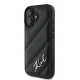 Apple iPhone 16 6.1\" Karl Lagerfeld Quilted Signature Case Cover, Black