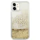 Guess 4G Big Liquid Glitter dėklas, skirtas iPhone 11 / XR, auksinis