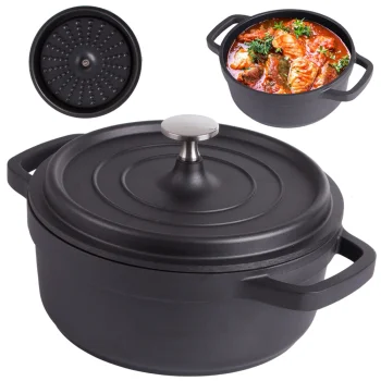 Lieto aliuminio troškintuvas su dangčiu, 2L, non-stick, indukcijai