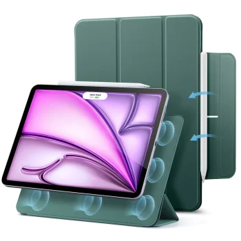 Planšetinio kompiuterio dėklas ESR Rebound Magnetic, iPad Pro 12.9" / Air 13", žalias