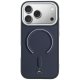Mercedes Leather 3D MagSafe Case for iPhone 17 Pro, Navy Blue