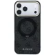 Guess Ring Stand 360 4G Classic Logo MagSafe dėklas iPhone 17 Pro / 18 Pro, juodas