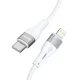 Wozinsky WSTCL1 Lightning / USB-C laidas, 27W, 1m, baltas