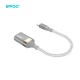 BWOO BZ69 USB-C į USB-A OTG adapteris, 0.18 m, pilkas