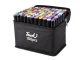 100 Dual Tip Alcohol Markers Set Art Pens with Carrying Case