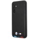 BMW dėklas Samsung Galaxy A54 telefonui Leather Stamp Tricolor, juodas