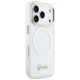 Guess IML Script Metal MagSafe Case for iPhone 17 Pro Max, Clear