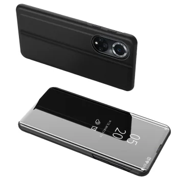 Atverčiamasis dėklas Huawei nova 9 Clear View Case, juodas