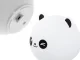 Vaikiška LED naktinė lemputė Panda RGB su pulteliu, balta