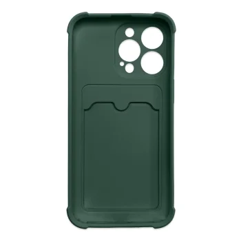 Dėklas Samsung Galaxy A22 4G su kortelių skyriumi Card Armor Case, žalias