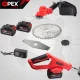 Akumuliatorinė žoliapjovė OPEX TOOLS OPX28025, 21V, 1200W, 2x 3.0Ah
