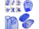 Collapsible Laundry and Toy Basket with Handles, 65L, Blue