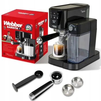 Pusiau automatinis kavos aparatas Webber L7 Caldas, 20 bar, juodas