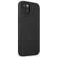 Mercedes dėklas iPhone 14 Plus telefonui Leather Hot Stamped, juodas