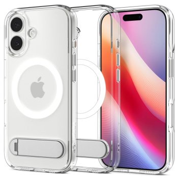 Spigen Ultra Hybrid "S" MagSafe dėklas iPhone 17, skaidrus ir baltas