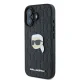 Karl Lagerfeld dėklas iPhone 16 telefonui Monogram Karl Head Pin, juodas
