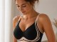 Women\'s Push-Up Sports Bra with Pads, Black, 2XL