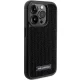 Karl Lagerfeld dėklas iPhone 15 Pro su kristalais, juodas