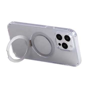 Magnetinis dėklas su stovu Joyroom JR-BP004 iPhone 15, skaidrus