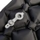 Inflatable camping mat/mattress 190x60x6 cm with pillow, black