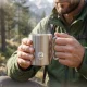 Mountain Goat plieninis turistinis puodelis su karabinu 350 ml
