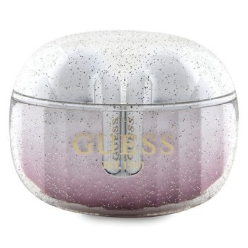 Guess Bluetooth TWS Glitter Gradient belaidės ausinės, rožinės